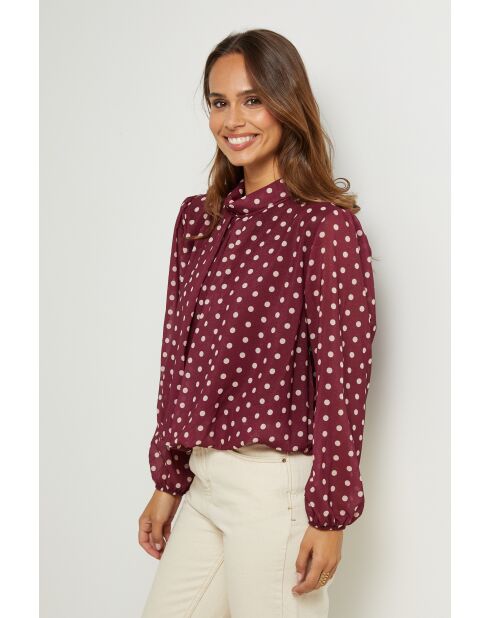 Bordeauxrode top van Armel