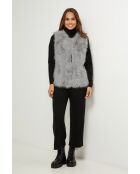 Gilet en fausse fourure sans manches Camille gris