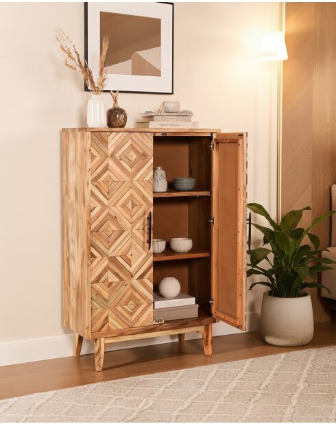 Naya - Armoirette en bois massif de manguier 2 portes