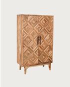 Naya - Armoirette en bois massif de manguier 2 portes