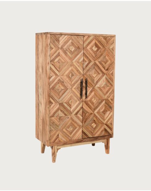 Naya - Armoirette en bois massif de manguier 2 portes