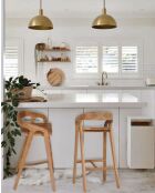 Carisma - Tabouret de bar en teck massif