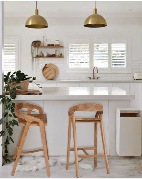 Carisma - Tabouret de bar en teck massif