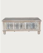 Viva - Coffre en bois massif sculpté 120 cm