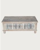 Viva - Coffre en bois massif sculpté 120 cm