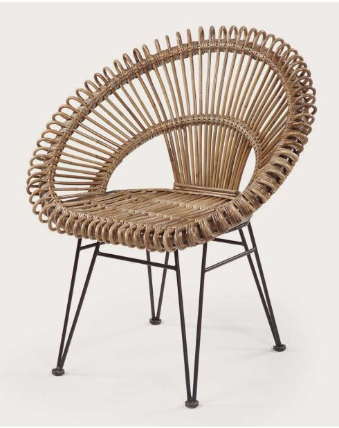 Chiang Mai - Fauteuil rond en rotin tressé