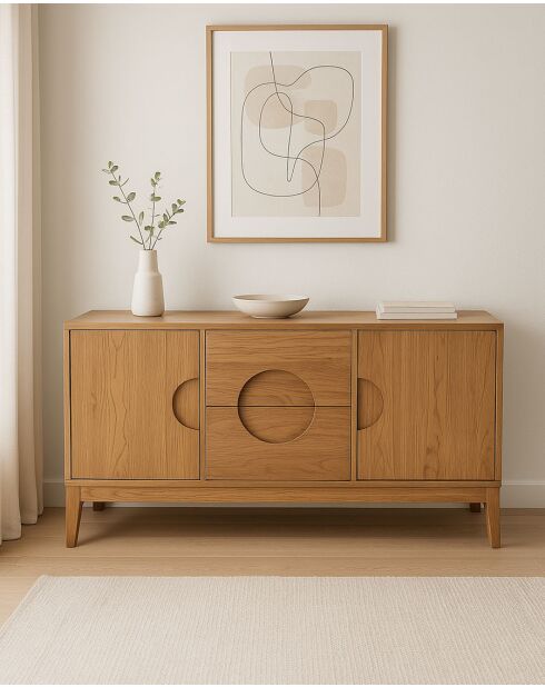 Kyoto - Buffet vintage en teck massif 165 cm