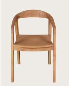 Lot de 2 chaises Charline en teck massif