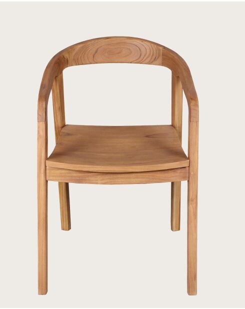 Lot de 2 chaises Charline en teck massif