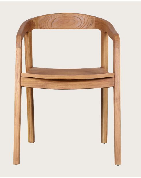 Lot de 2 chaises Charline en teck massif