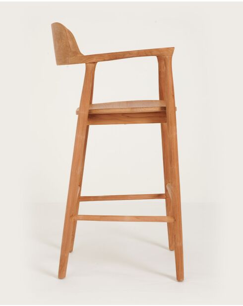 Singo - Chaise de bar en teck massif