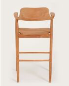 Singo - Chaise de bar en teck massif
