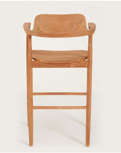 Singo - Chaise de bar en teck massif