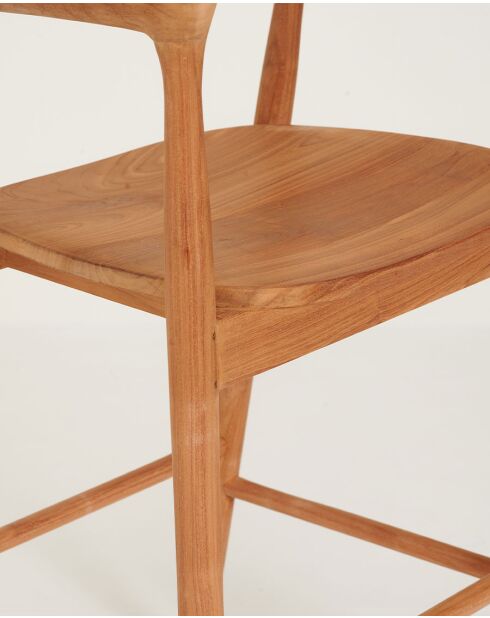 Singo - Chaise de bar en teck massif