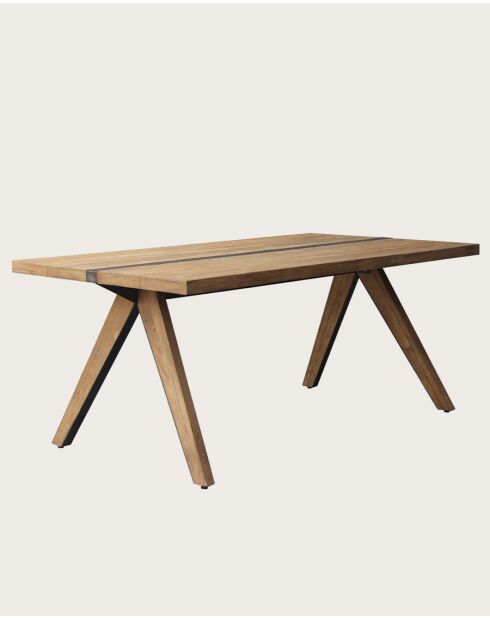 Bandung - Table repas en teck massif