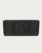 Zaraya - Buffet bas sculpté en bois massif de manguier 185 cm