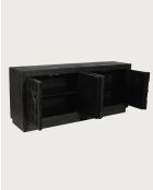 Zaraya - Buffet bas sculpté en bois massif de manguier 185 cm