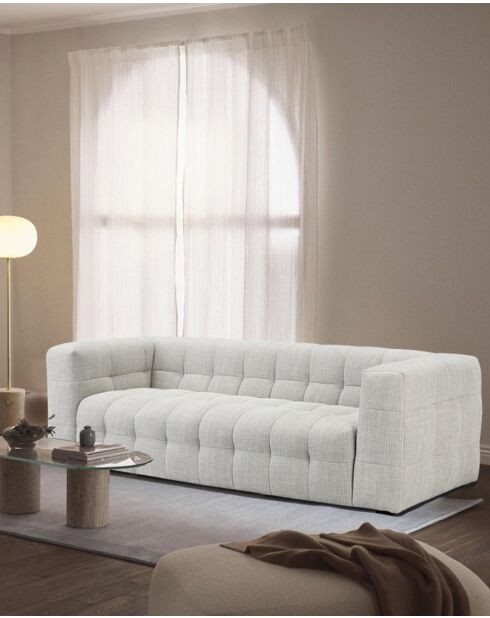 Alto - Canapé capitonné 3 places en tissu