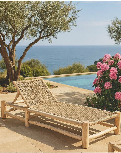 Jaya - Bain de soleil inclinable en bois