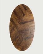 Leaf - Table repas ovale en manguier et métal doré L160 cm 8 pers.