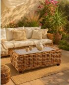 Weaverly - Table basse en rotin tressé