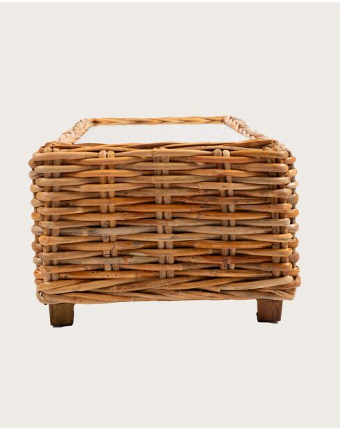 Weaverly - Table basse en rotin tressé