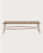 Matra - Banc en branches de teck et de jacinthe d'eau