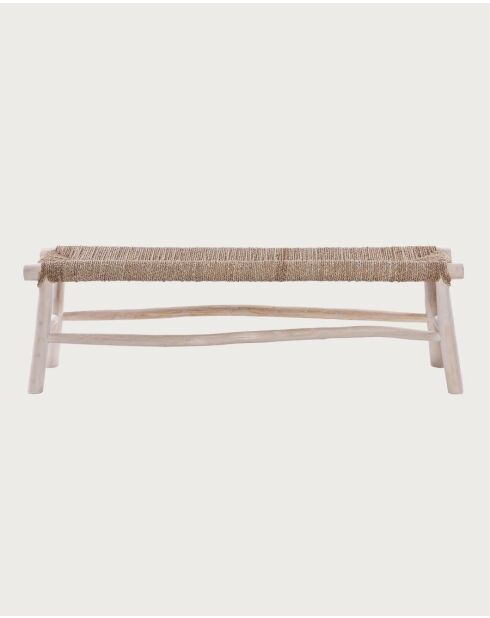 Matra - Banc en branches de teck et de jacinthe d'eau