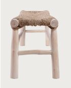 Matra - Banc en branches de teck et de jacinthe d'eau