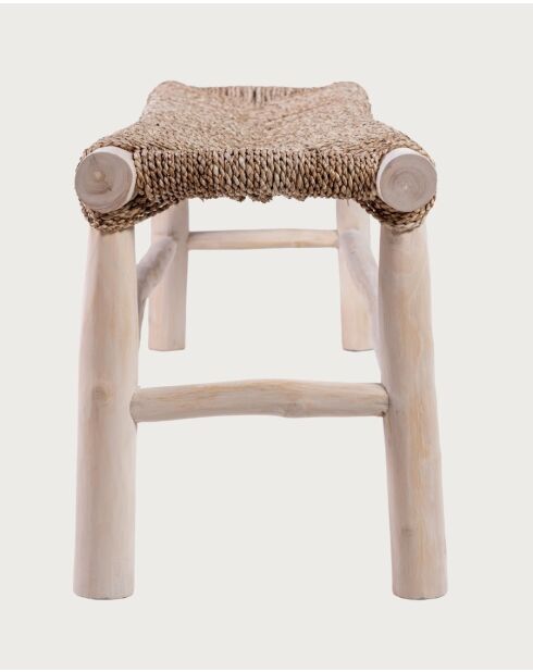 Matra - Banc en branches de teck et de jacinthe d'eau