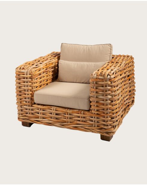 Weaverly - Fauteuil de jardin en rotin tressé