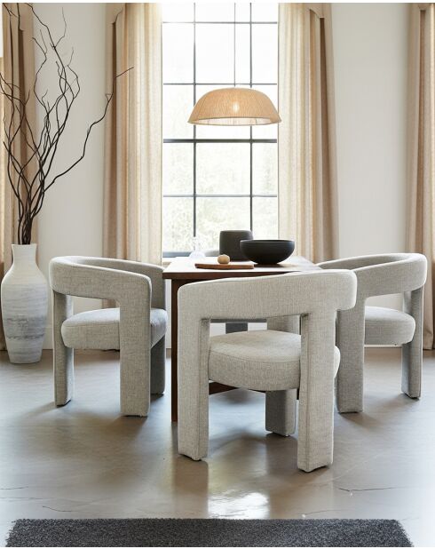 Lagon - Fauteuil de salon gris en tissu design