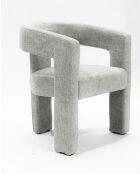 Lagon - Fauteuil de salon gris en tissu design