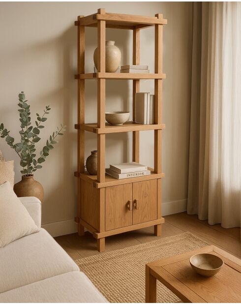 Nara - Grande étagère en teck massif