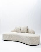 Dune - Canapé arrondi 3 places en tissu beige