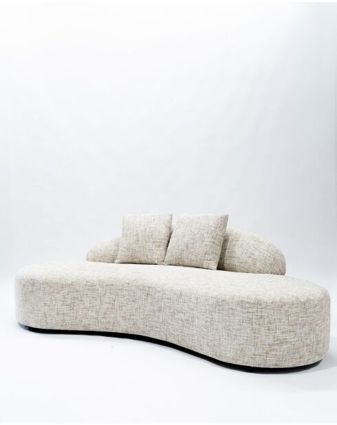 Dune - Canapé arrondi 3 places en tissu beige