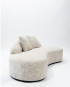 Dune - Canapé arrondi 3 places en tissu beige