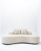 Dune - Canapé arrondi 3 places en tissu beige