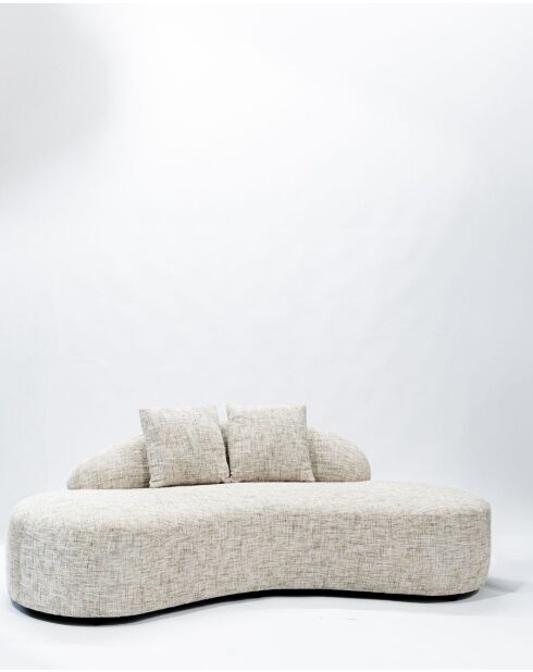 Dune - Canapé arrondi 3 places en tissu beige