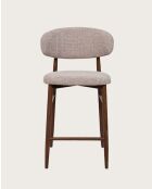 Kerin - Chaise de bar en tissu et pieds métal