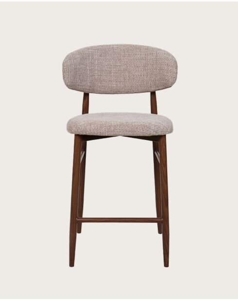 Kerin - Chaise de bar en tissu et pieds métal