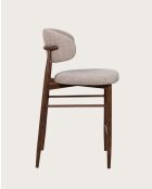 Kerin - Chaise de bar en tissu et pieds métal