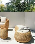 Banua - Salon de jardin en rotin tressé 5 places