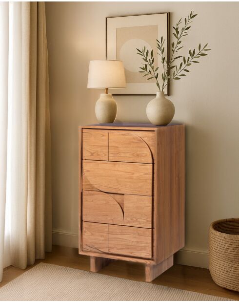 Dinda - Commode en bois massif de teck