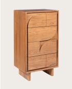 Dinda - Commode en bois massif de teck