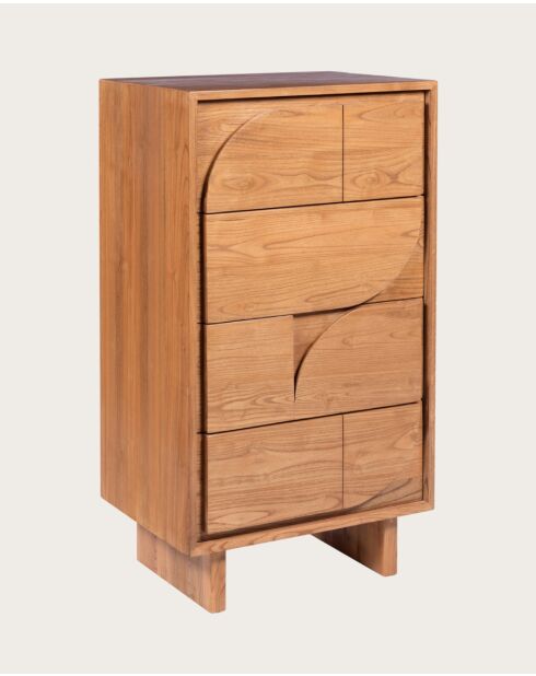 Dinda - Commode en bois massif de teck