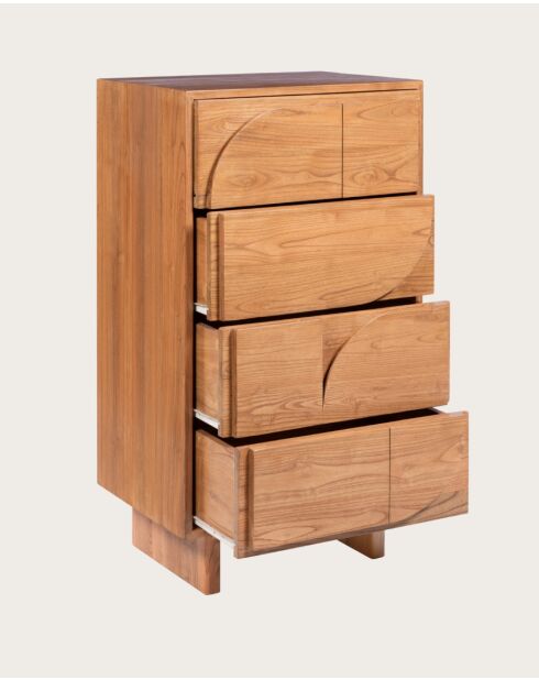 Dinda - Commode en bois massif de teck