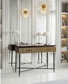 Moon - Console finition laiton vieilli 90 cm