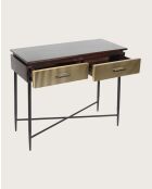 Moon - Console finition laiton vieilli 90 cm