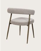 Lot de 4 chaises Agda en tissu et pieds métal